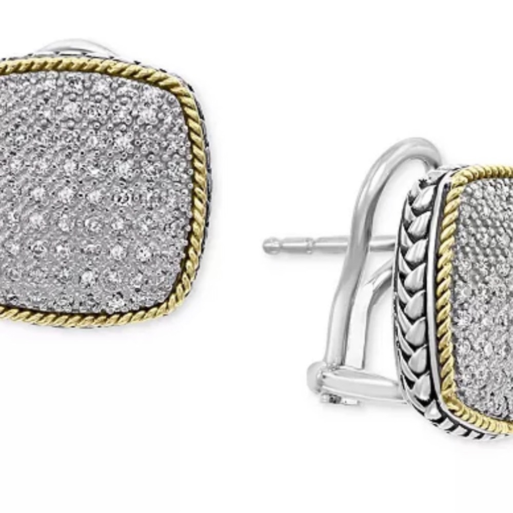 EFFY Pave’ Diamond earrings NWT - Picture 5 of 5